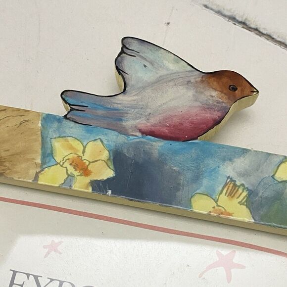 Vtg Exposures HandPainted "March" Months of the Year 4X6 Picture Frame Lion Lamb - Picture 2 of 8